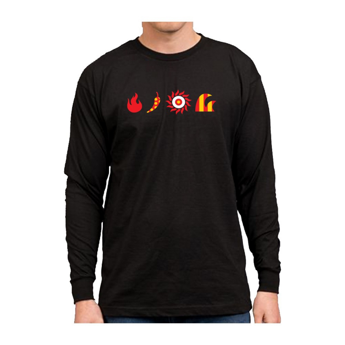 Picture of Unisex Long Sleeve T-shirt with the Oporto emoji’s logo